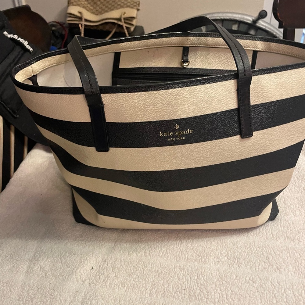 Black and White Striped Women’s Bag -Kate Spade